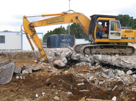 Home demolition in progress in Auckland